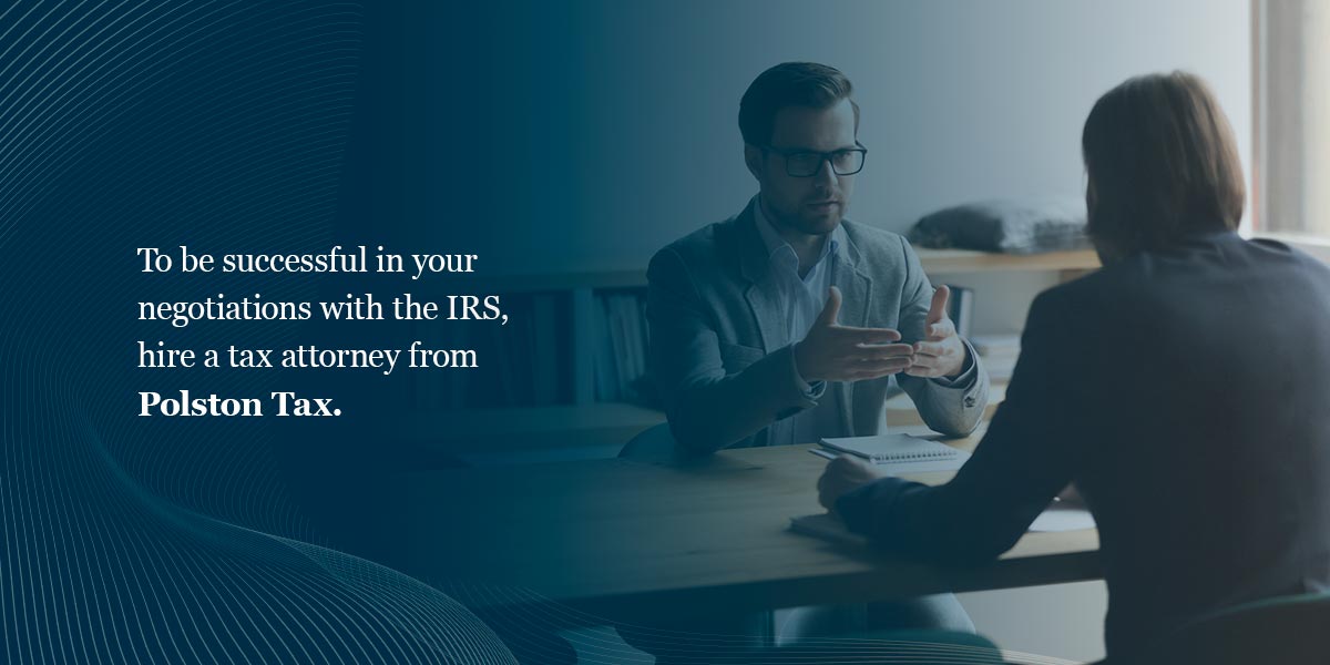 how to negotiate with an irs officer