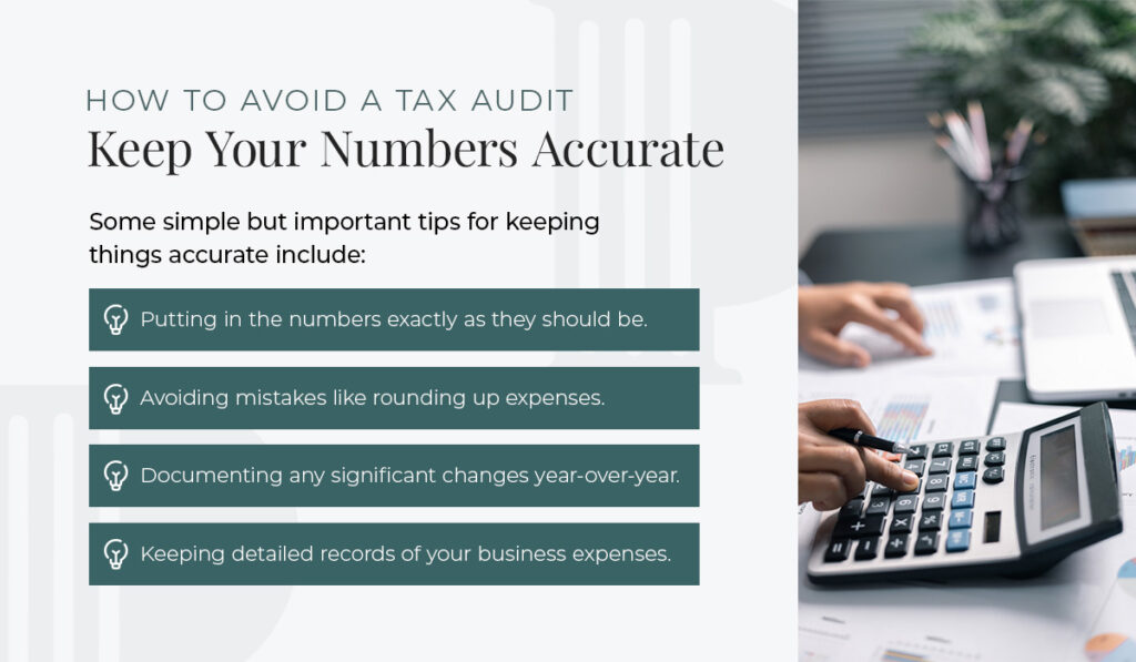Keep You Numbers Accurate to Avoid a Tax Audit