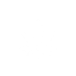 white icon of cannabis