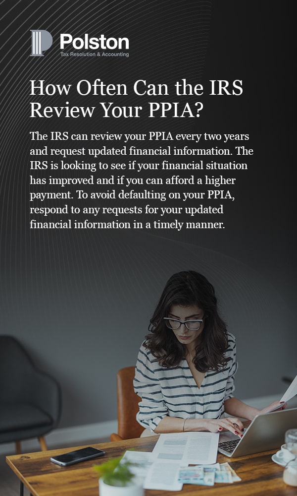 how often can the irs review your PPIA?