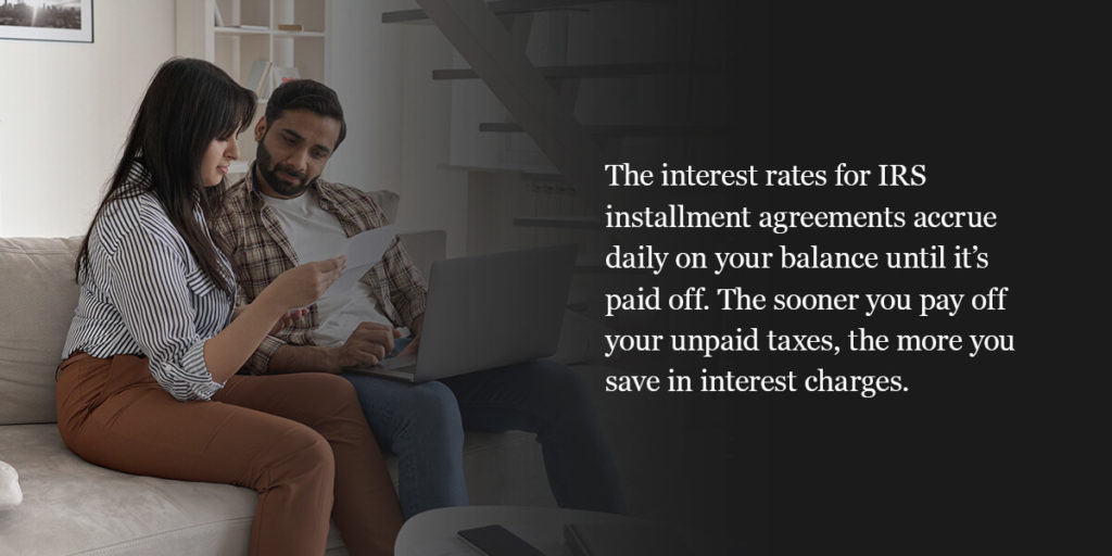 What is the Interest Rate on Installment Agreements?