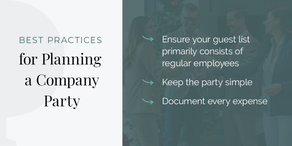 Best Practices to Keep a Company Party Tax-Deductible