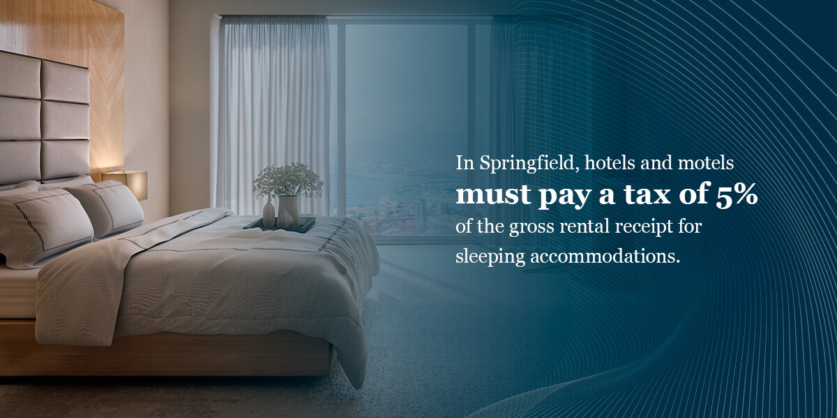 in springfield, hotels and motels must pay a tax of 5%