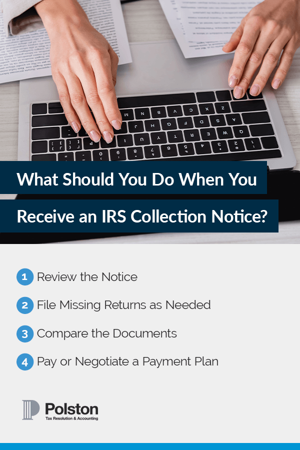 what should you do when you receive an IRS collection notice?