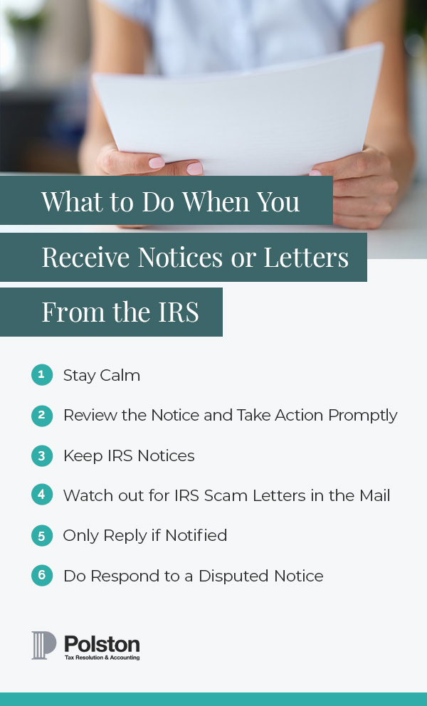 What to Do When You Receive Notices or Letters From the IRS