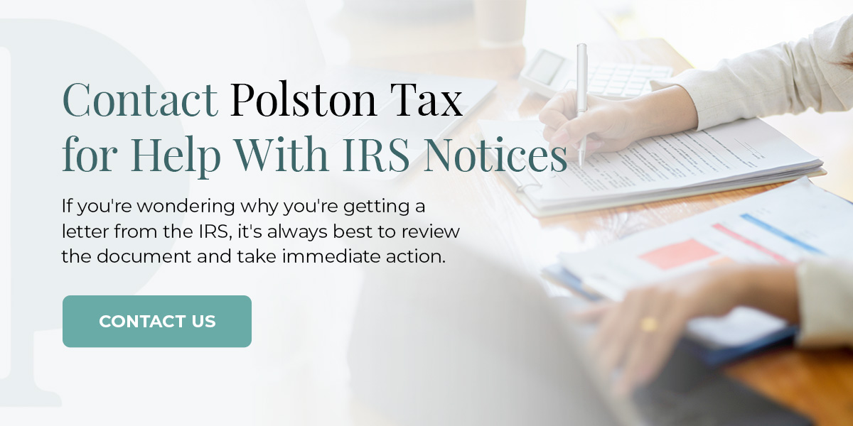 Contact Polston Tax for Help With IRS Notices