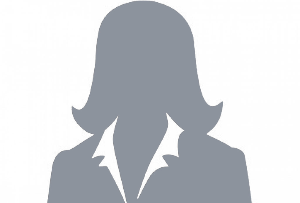 Silhouette of a woman's headshot