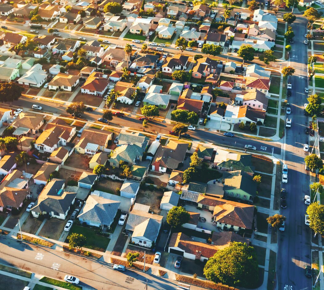 a view of los angeles homes