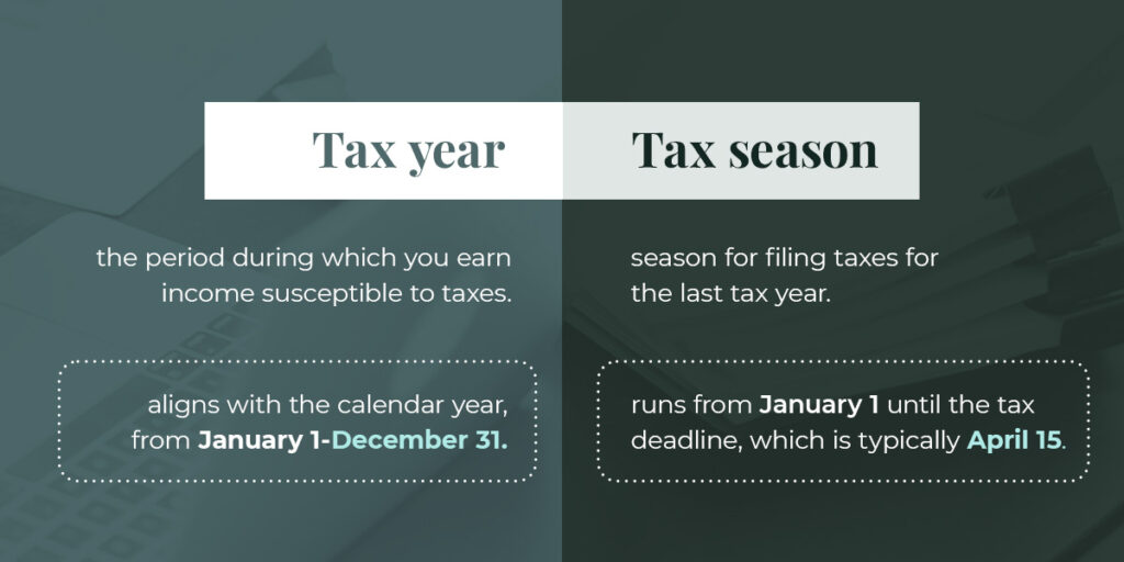 Tax Season vs. Tax Year Overview