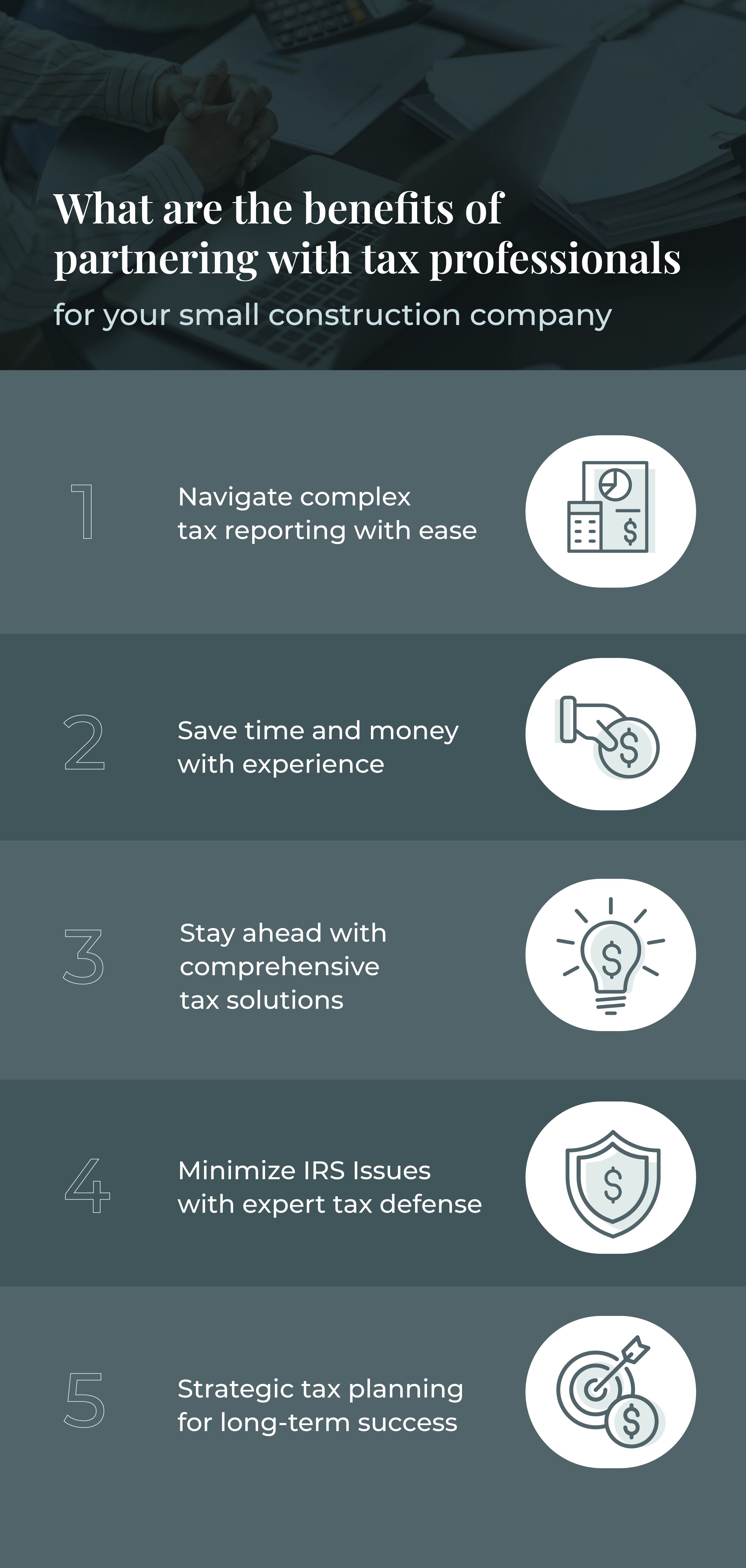 Partner with Tax Professionals for your Construction Small Businesss