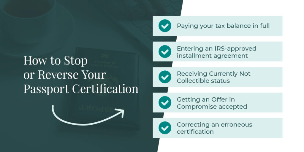 How to Stop or Reverse Your Passport Certification